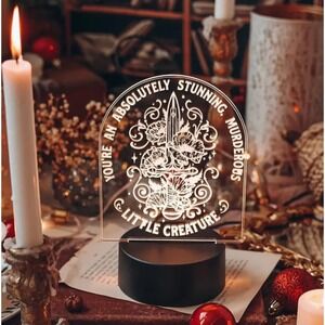 The Bookish Box From Blood and Ash Light Stand Stunning Murderous Lamp